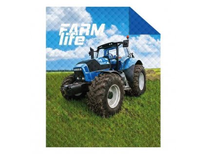 DL 555930 prehoz na postel traktor blue farm
