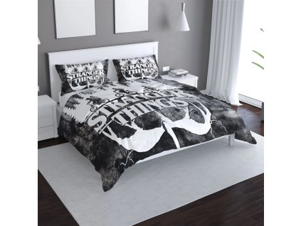 Sablio Povlečení Stranger Things White - 140x200 / 90x70 (Varianta Sablio Povlečení Stranger Things White - 140x200 / 90x70)