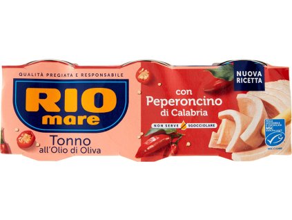 19958 tunak v olivovem oleji s italskou chilli paprickou 3 x 80 g