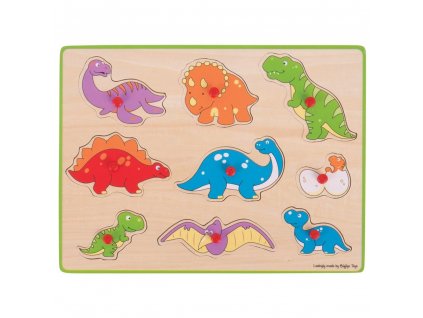 Bigjigs Toys Vkládací puzzle dinosauři