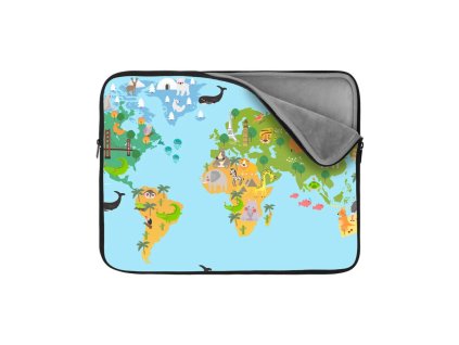 Sablio Obal na notebook Zvířecí mapa světa - 13" (Varianta Sablio Obal na notebook Zvířecí mapa světa - 13")