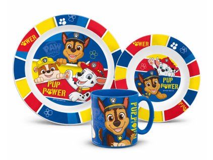 Barevná dětská jídelní sada Paw Patrol