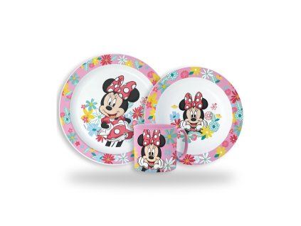 Minnie Mouse dětský plastový jídelní set