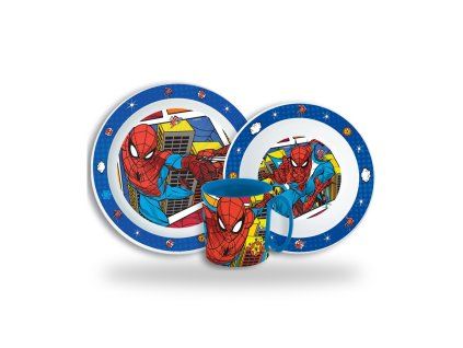 Dětský jídelní set Spiderman Grid