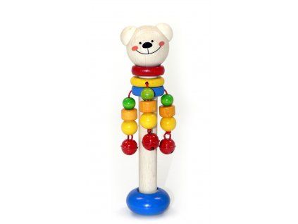 Hess Chrastítko medvídek s červenými rolničkami