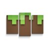 Sablio Obraz - 3-dílný Green Blocks 2 - 120x80 cm (Varianta Sablio Obraz - 3-dílný Green Blocks 2 - 120x80 cm)