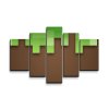 Sablio Obraz - 5-dílný Green Blocks 2 - 100x60 cm (Varianta Sablio Obraz - 5-dílný Green Blocks 2 - 100x60 cm)