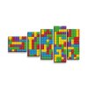 Sablio Obraz - 5-dílný Barevná stavebnice - 100x60 cm (Varianta Sablio Obraz - 5-dílný Barevná stavebnice - 100x60 cm)
