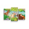 Sablio Obraz - 3-dílný Lesní zvířátka 2 - 120x80 cm (Varianta Sablio Obraz - 3-dílný Lesní zvířátka 2 - 120x80 cm)