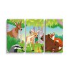 Sablio Obraz - 3-dílný Lesní zvířátka 2 - 120x80 cm (Varianta Sablio Obraz - 3-dílný Lesní zvířátka 2 - 120x80 cm)