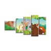 Sablio Obraz - 5-dílný Lesní zvířátka 2 - 100x60 cm (Varianta Sablio Obraz - 5-dílný Lesní zvířátka 2 - 100x60 cm)