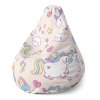 Sablio Sedací vak Pear Jednorožci - 140 x 100 x 25 cm (Varianta Sablio Sedací vak Pear Jednorožci - 140 x 100 x 25 cm)