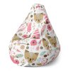 Sablio Sedací vak Pear Lesní zvířátka - 140 x 100 x 25 cm (Varianta Sablio Sedací vak Pear Lesní zvířátka - 140 x 100 x 25 cm)