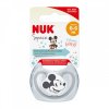 Dudlík Space NUK 0-6m Disney Mickey Mouse šedá (Velikost 0-6 m)