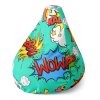 Sablio Sedací vak Pear Komiks - 140 x 100 x 25 cm (Varianta Sablio Sedací vak Pear Komiks - 140 x 100 x 25 cm)