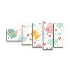 Sablio Obraz - 5-dílný Oblak s ptáčky - 100x60 cm (Varianta Sablio Obraz - 5-dílný Oblak s ptáčky - 100x60 cm)