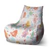 Sablio Sedací vak Bean Oblak s ptáčky - 100 x 90 x 45 cm (Varianta Sablio Sedací vak Bean Oblak s ptáčky - 100 x 90 x 45 cm)