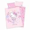 HERDING Povlečení do postýlky Hello Kitty květy Bio Bavlna, 100/135, 40/60 cm