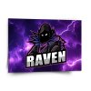 Sablio Obraz FORTNITE RAVEN Fialová bouře - 50x50 cm (Varianta Sablio Obraz FORTNITE RAVEN Fialová bouře - 50x50 cm)