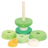 PL001 Tree Top Stacker Green Wooden Toddler Toy Unstacked