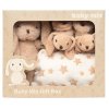 Dárková sada králíček s botičkami a dečkou Baby Mix králíček hnědý (Velikost 0- 12 m)