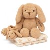 Dárková sada králíček s botičkami a dečkou Baby Mix králíček hnědý (Velikost 0- 12 m)