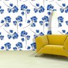 Sablio Tapeta Modré kvítí - 125x75 cm (Varianta Sablio Tapeta Modré kvítí - 125x75 cm)