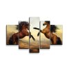 Sablio Obraz - 5-dílný Vzpínající se koně - 100x60 cm (Varianta Sablio Obraz - 5-dílný Vzpínající se koně - 100x60 cm)