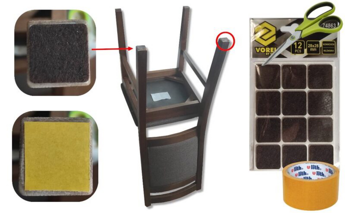 Ako nalepiť podušky pod stoličku - návod