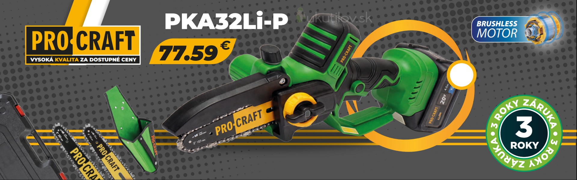 Reťazová píla na konáre pre každú záhradu.