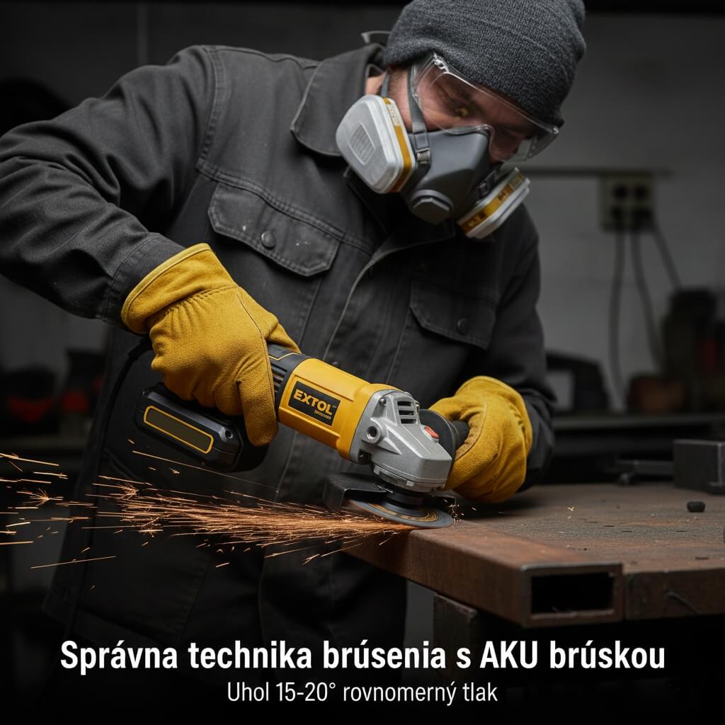 správny uhol a tlak pri brúsení kovu