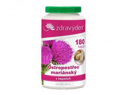 Ostropestrec mariánsky drvený plod 180 kapsúl