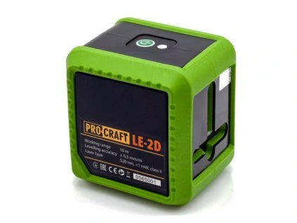 Laser zelený liniový, křížový samonivelačný Procraft LE-2D