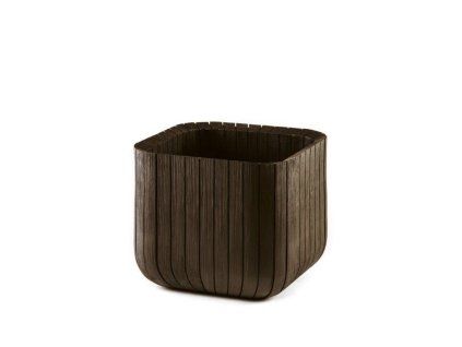 Kvetináč Keter Cube Planter M whiskey hnedý