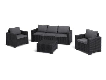 zahradny set keter california 3 2 1 grafitovy