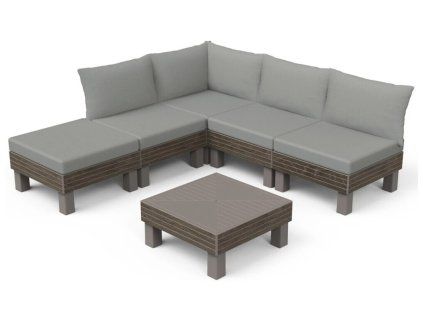 zahradny nabytok keter elements 5 miestny modularny set walnut 1