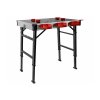 Stôl pracovný skladací, max. 450kg, 845x598x735-885mm, fixačné otvory, FORTUM