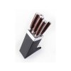 Sada nožov 5ks s čierno-nerezovým blokom Gourmet Dynamic