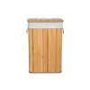 Bambusový kôš na bielizeň 72L s bielym vnútrom