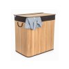 Bambusový kôš na bielizeň 150L hnedý trojdielny