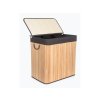 Bambusový kôš na bielizeň 150L hnedý trojdielny