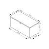 Záhradný box G21 Denver 400 l, plechový, šedý