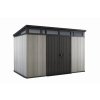 Záhradný domček Keter Artisan 11x7 šedý/antracit, s podlahou