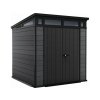 Záhradný domček Keter Cortina 7x7 grafitový, s podlahou
