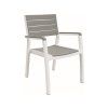 Záhradné kreslo Keter Harmony biela/ svetlo šedá