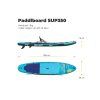 hmotnost 9kg objem 425 litrov nafukovaci paddleboard set procraft travel sup350