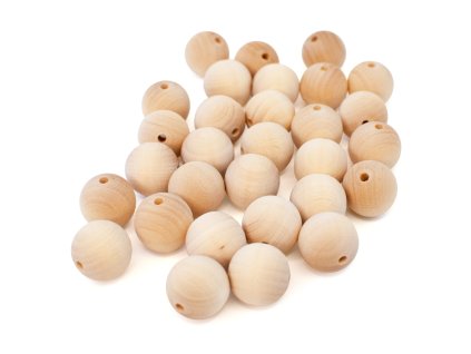 Dřevěné korálky 20 mm 30 ks