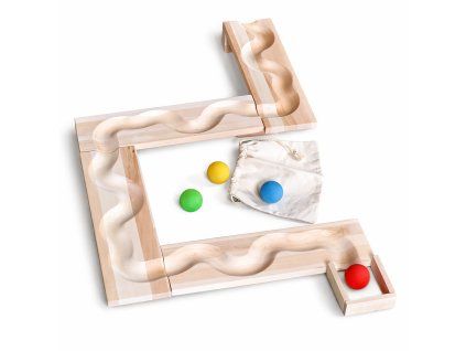 Wooden ball tracker "Snake slide"