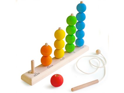 Montessori dřevěná hračka "Colourful counting"
