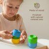 Montessori Holzspielzeug 'Bälle in Bechern"